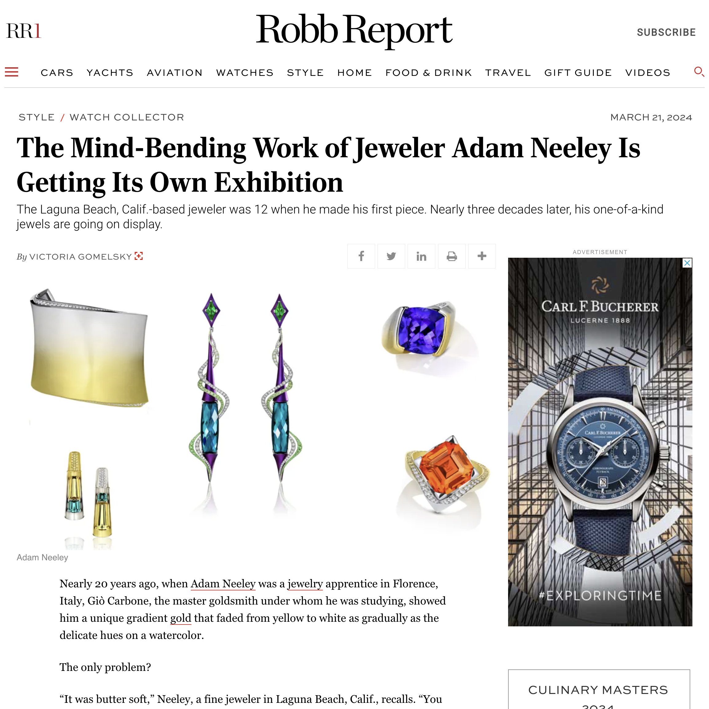 Robb Report The Mind-Bending Work of Jeweler Adam Neeley is Getting It's Own Exhibition